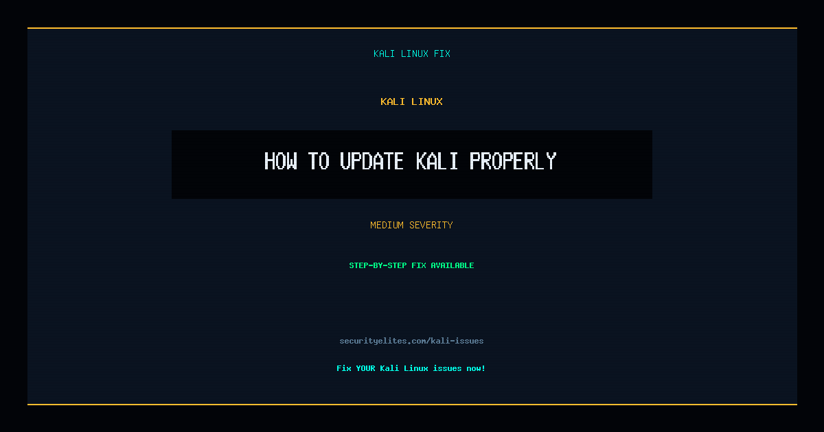 Fix: Kali Linux How to update Kali properly — Kali Linux ...