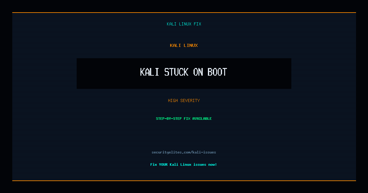 Fix: Kali Linux Kali stuck on boot — Kali Linux Troubleshooting ...