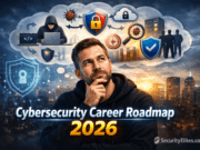 Cybersecurity Career Roadmap 2026 – Complete Beginner to Expert Guide Man thinking about cybersecurity career roadmap 2026 planning ethical hacking and cybersecurity profession