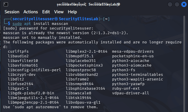 How to Install Masscan - Step 2 - Install Masscan