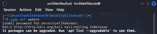 Install Amass on Kali Linux Step 1 — Update System