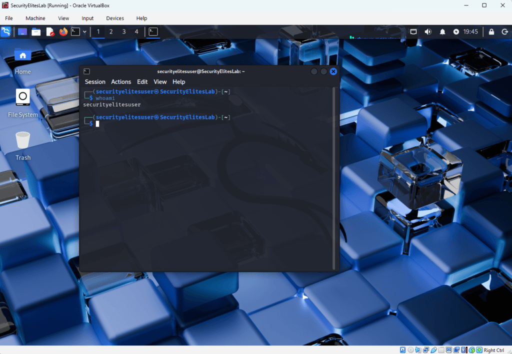 kali linux tutorial whoami command kali linux terminal