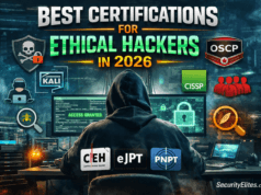 Best Certifications for Ethical Hackers in 2026 (Complete Career Roadmap) Best Certifications for Ethical Hackers in 2026 roadmap showing CEH, OSCP, PNPT and CISSP cybersecurity certifications