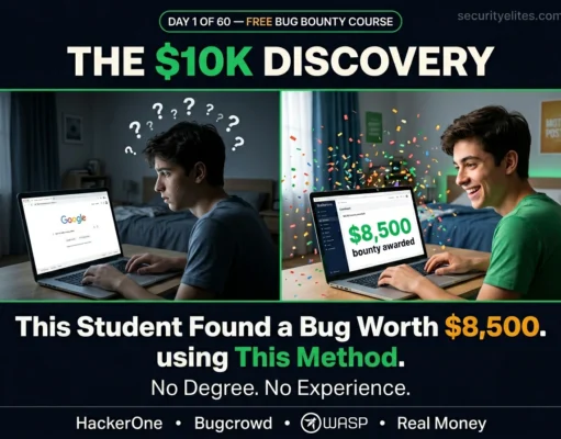 Day 1: What Is Bug Bounty? How Beginners Are Earning $10,000/Month Finding Bugs From Home (2026) Bug bounty for beginners 2026 – student earning $8500 from HackerOne bug bounty program