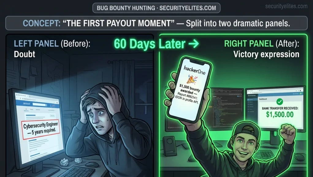 Bug bounty hunting for beginners 2026 — zero experience to first $1500 payout using HackerOne and Burp Suite