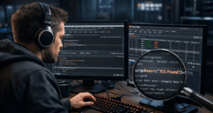Burp Suite Beginner Guide: Complete Ethical Hacking & Web Testing Tutorial Ethical hacker using Burp Suite to intercept web application traffic and discover vulnerabilities during penetration testing
