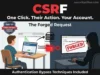 Day 15: CSRF & Authentication Bypass — When Web Requests Get Forged (2026) CSRF attacks explained showing forged bank transfer request and authentication bypass example