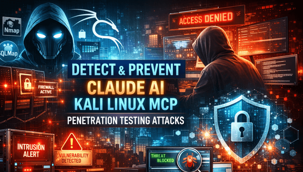 Detect and prevent Claude AI Kali Linux MCP penetration testing attacks using cybersecurity monitoring and firewall defense