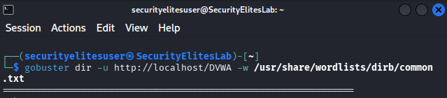 directory bruteforce guide running gobuster directory scan in kali linux terminal