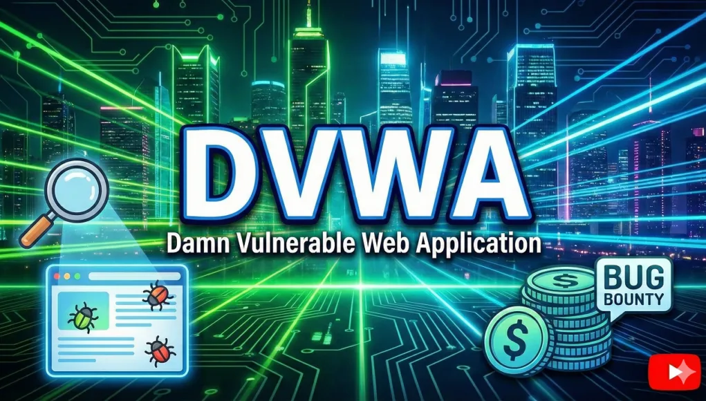 DVWA to Bug Bounty Advanced Series showing ethical hacker performing real world web application penetration testing and vulnerability hunting