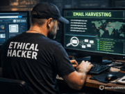 Email Harvesting Tutorial for Ethical Hackers – Beginner to Pro Guide Ethical hacker performing OSINT email harvesting during reconnaissance phase of ethical hacking