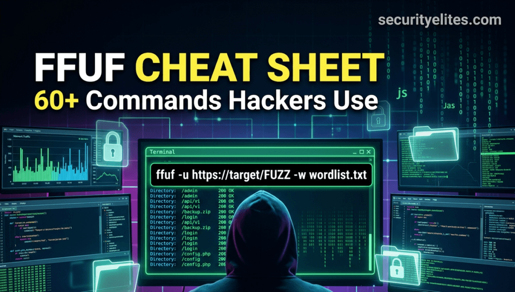 FFUF Cheat Sheet with 60 commands for directory fuzzing in Kali Linux