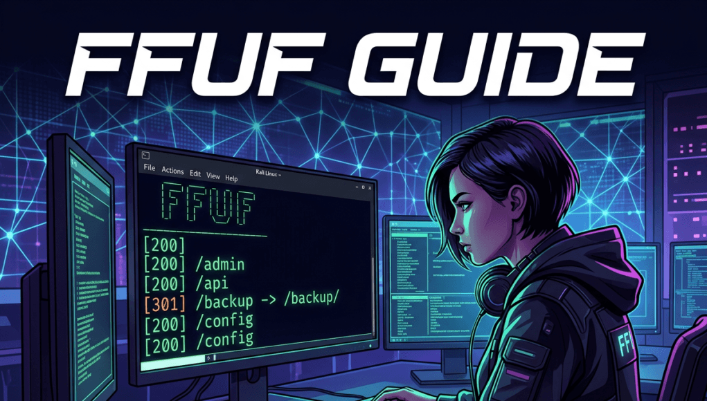 FFUF Guide showing web fuzzing and directory discovery using Kali Linux