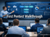 First Pentest Walkthrough – Step-by-Step Ethical Hacking Guide First Pentest Walkthrough cybersecurity training classroom with instructor teaching defensive security concepts