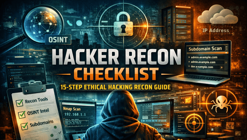 Hacker Recon Checklist – Ethical Hacking Reconnaissance Process with OSINT, Subdomain Enumeration and Nmap Scanning