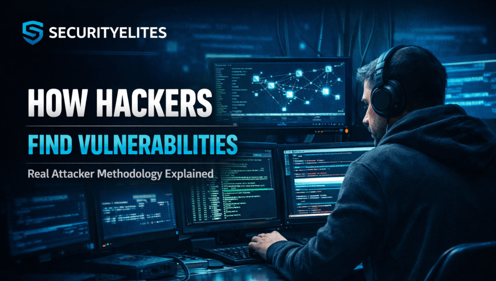Ethical hacker searching for vulnerabilities using penetration testing and vulnerability scanning techniques