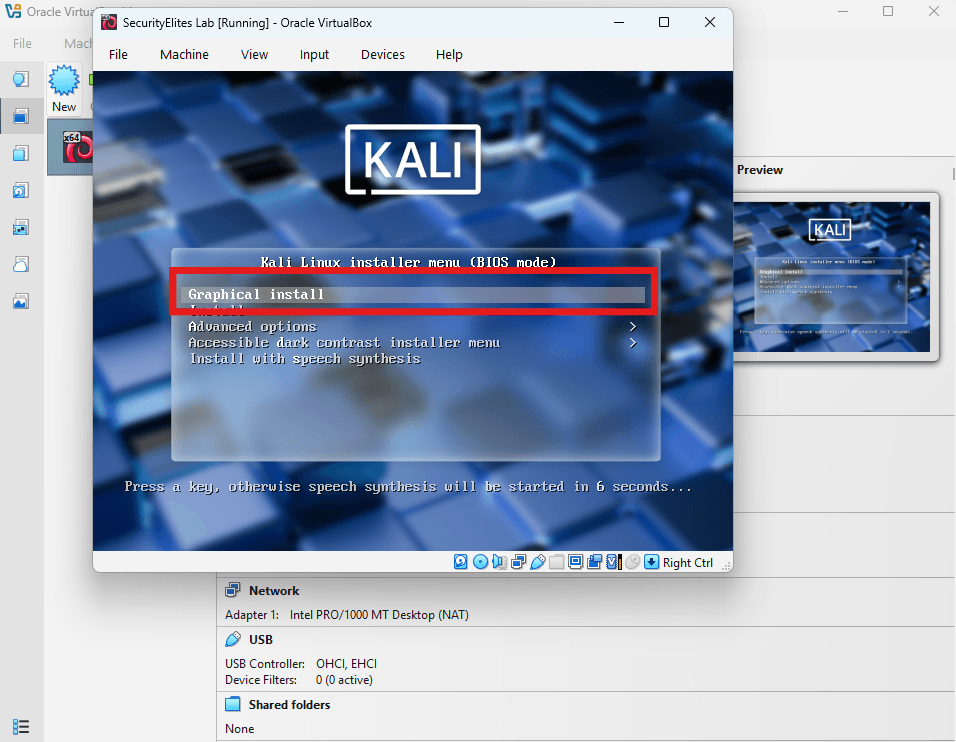 kali linux tutorial graphical install kali linux