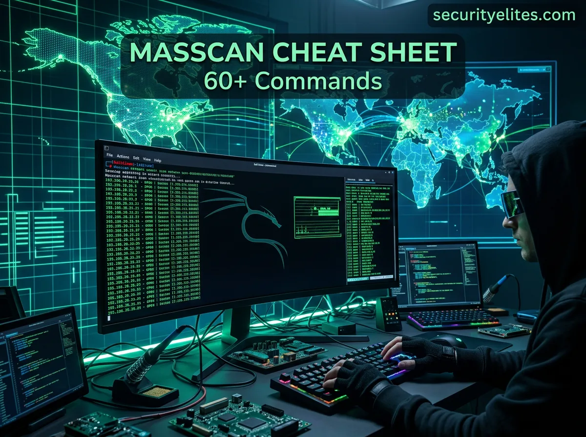 Masscan Cheat Sheet (70+ Commands & Examples) – Complete Masscan Guide 2026