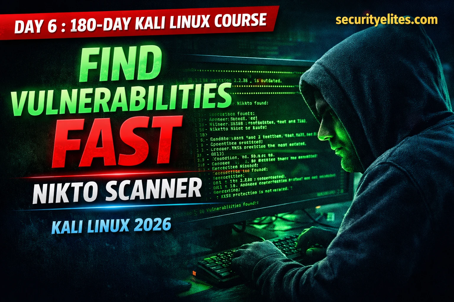 Kali Linux Day 6: Nikto Tutorial (Kali Linux 2026): Find CRITICAL Web Server Vulnerabilities in Minutes