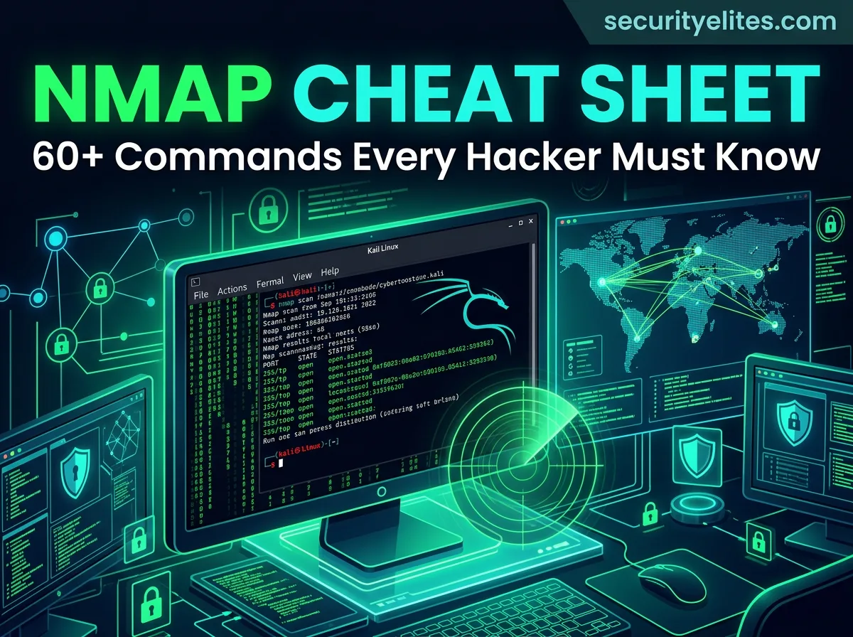 NMAP Cheat Sheet (60+ Commands, Examples & Hands-on Lab) – Ultimate 2026 Guide