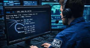 Network Scanning Tutorial Using Nmap Day 2— Host Discovery & Network Mapping Blue Team cybersecurity analyst performing host discovery using Nmap tool for network mapping and defensive security monitoring