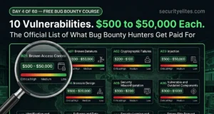 Day 4: OWASP Top 10 Explained — The Official Bug Bounty Vulnerability Map Every Hunter Needs (2026) OWASP Top 10 explained for beginners 2026 showing bug bounty vulnerability map with A01 to A10 categories