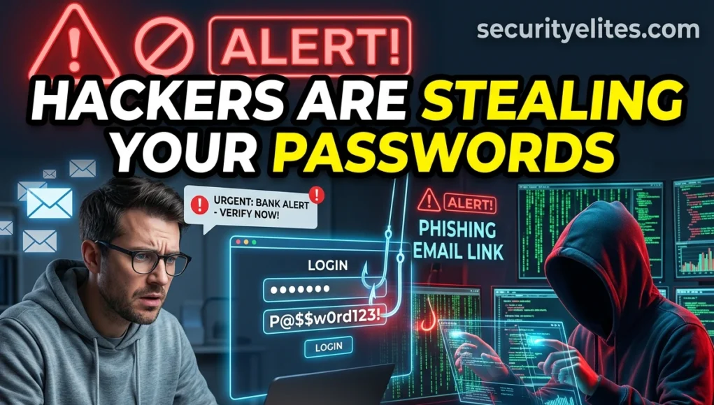 Phishing attacks hackers stealing passwords through fake login pages and emails