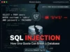 Day 13: SQL Injection Explained — From First Quote to Finding the Vulnerability (2026) SQL injection tutorial example showing vulnerable SQL query with malicious input causing database access