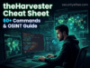 theHarvester Cheat Sheet (60+ Commands, Examples & Kali Linux Guide) – 2026 theHarvester Cheat Sheet with OSINT commands for Kali Linux reconnaissance