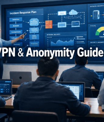 VPN & Anonymity Guide for Ethical Hackers (Intermediate Level) Cybersecurity training classroom teaching VPN and anonymity concepts for ethical hackers