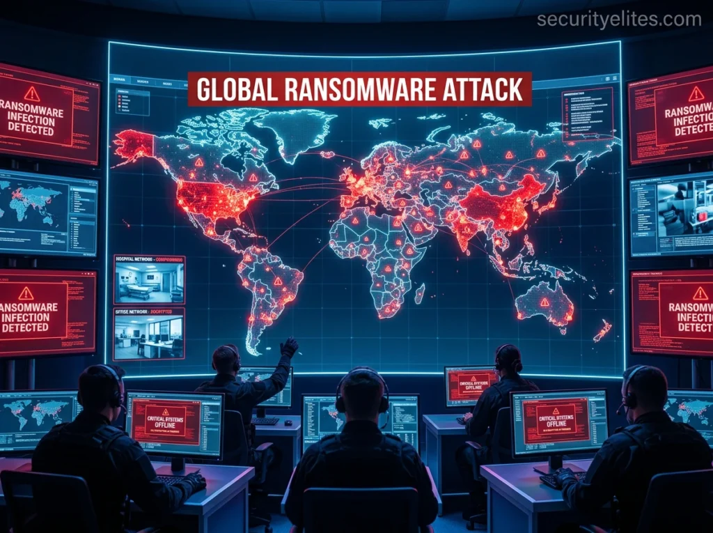 wannacry ransomware spreading worldwide cyber attack visualization