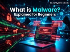 What Is Malware? 10 Dangerous ways How it infects Computer (Ultimate Beginner Guide) what is malware types of malware cybersecurity attack illustration