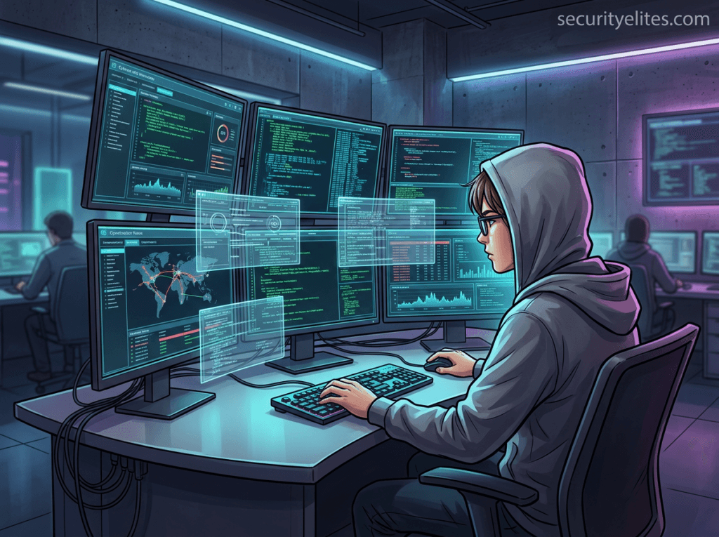 white hat hacker ethical hacker performing cybersecurity penetration testing