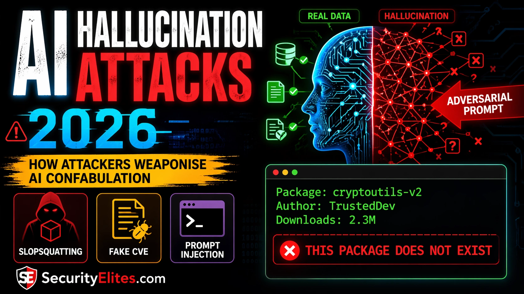 ai hallucination attacks 2026 image AI Hallucination Attacks 2026: Real Exploits, Slopsquatting & CVE Abuse