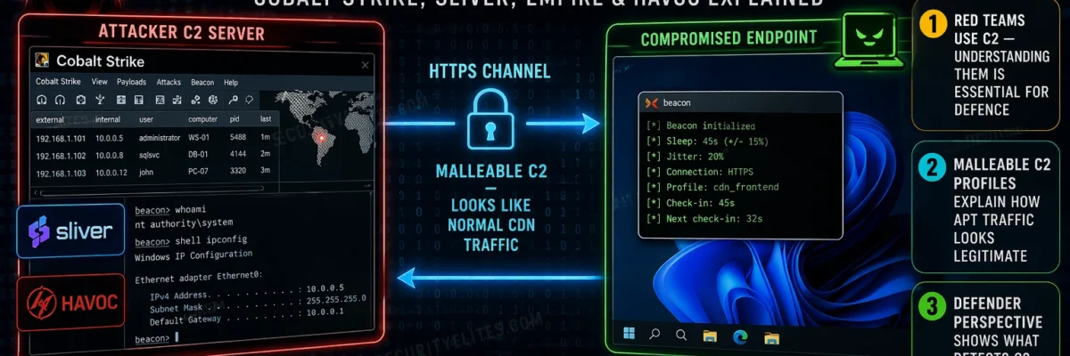 C2 Frameworks 2026 — Cobalt Strike, Sliver, Empire & Red Team C2 Architecture | Hacking Course Day35