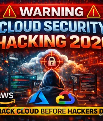 Cloud Security Hacking 2026 — How Attackers Exploit AWS, Azure & GCP (Ethical Hacker’s Guide) Cloud Security Hacking 2026 warning thumbnail showing AWS Azure GCP exploits and cloud attack techniques