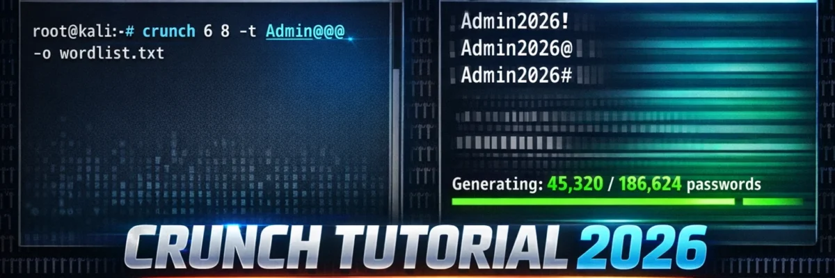 Kali Linux Day18: Crunch Tutorial Kali Linux 2026 — Generate Custom Wordlists for Targeted Password Attacks