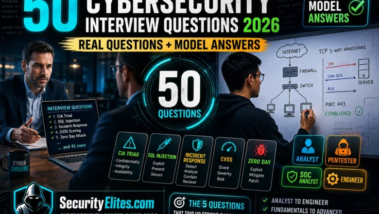 50 Cybersecurity Interview Questions 2026 — Real Questions + Model Answers