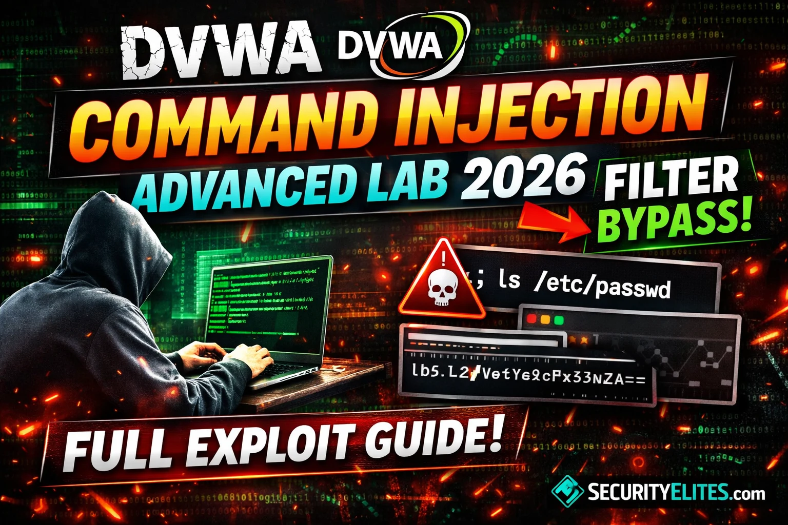 DVWA Command Injection Advanced Lab 2026 — Filter Bypass Complete Walkthrough | Hacking Lab16