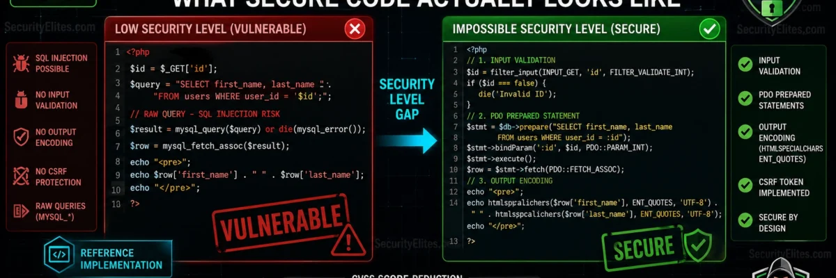 DVWA Impossible Security Analysis 2026 — What Secure PHP Code Actually Looks Like | Hacking Labs Day29