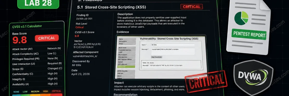 DVWA Pentest Report Lab 2026 — Write a Professional Penetration Test Report From Your DVWA Findings | Hacking Lab2