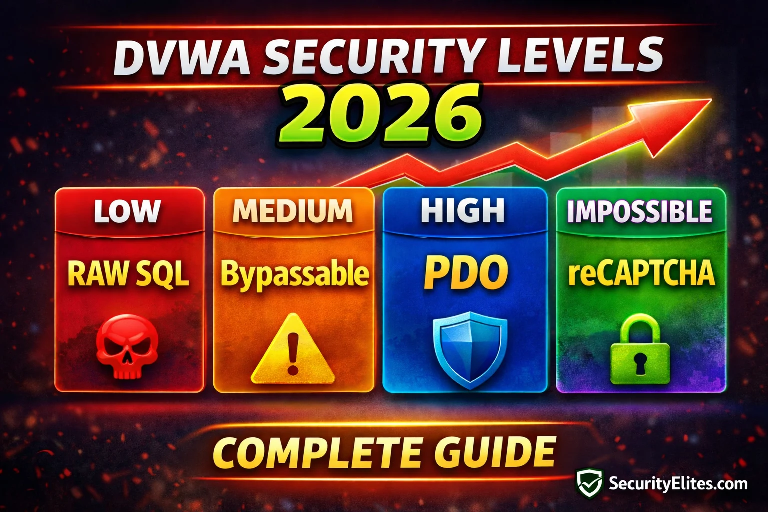 Lab14: DVWA Security Levels Explained 2026 — Low, Medium, High & Impossible Complete Guide