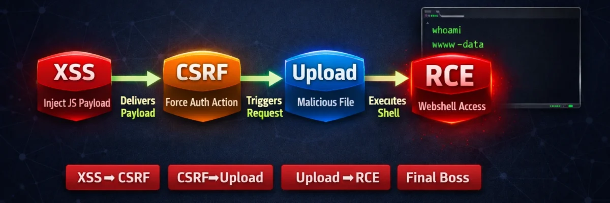 DVWA Vulnerability Chaining Lab 2026 — XSS + CSRF + File Upload Attack Chain | Hacking Lab22