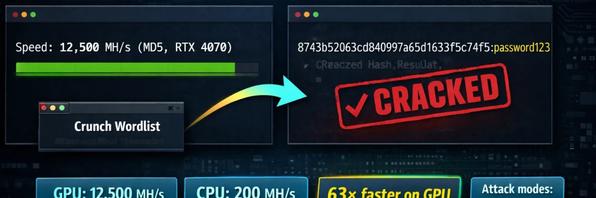 Kali Linux Day19: Hashcat Tutorial Kali Linux 2026 — GPU Password Cracking, Attack Modes & Benchmarking