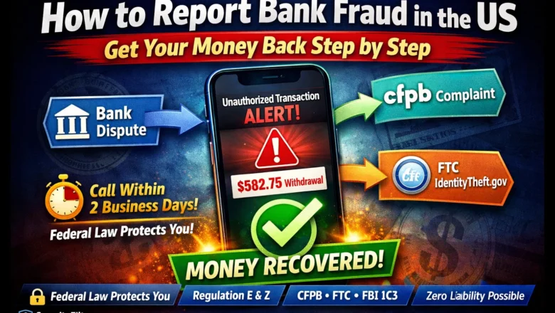 How to Report Bank & Credit Card Fraud in the USA — Complete Step-by-Step Guide to Get Your Money Back