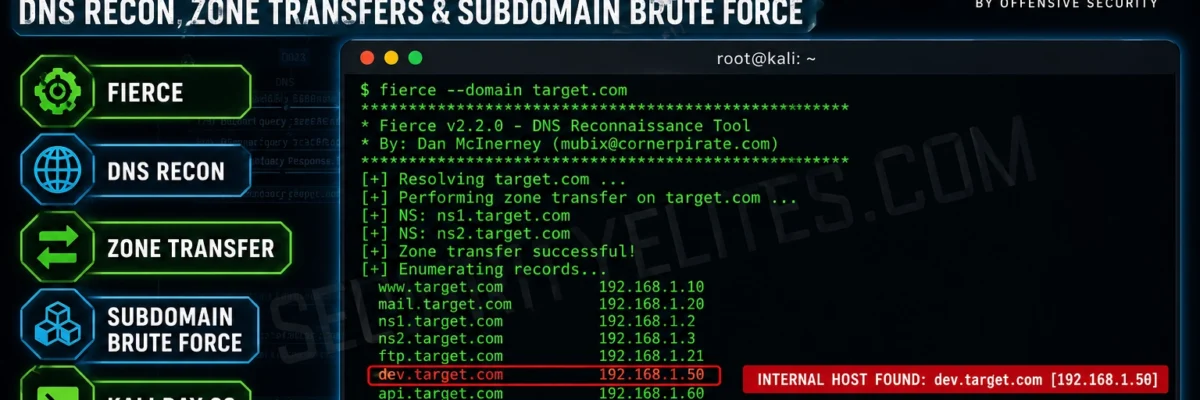 Kali Linux Day 23 — Fierce DNS Reconnaissance Tutorial 2026