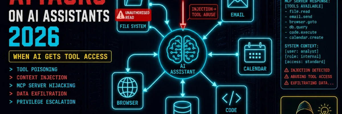 MCP Server Attacks on AI Assistants 2026 — Tool Poisoning and Context Injection