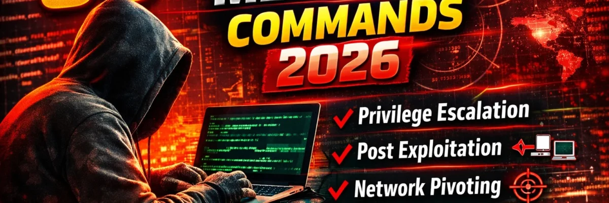 Meterpreter Commands Cheat Sheet 2026 — 50+ Commands With Real Examples