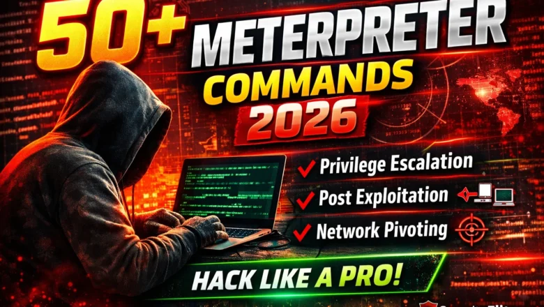 Meterpreter Commands Cheat Sheet 2026 — 50+ Commands With Real Examples
