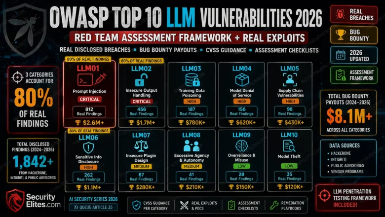 OWASP Top 10 LLM Vulnerabilities 2026 — Red Team Assessment Framework + Real Exploits